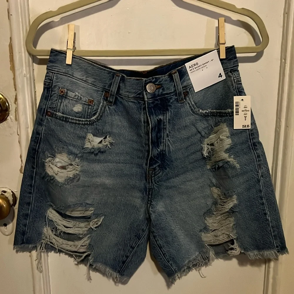 Vintage Denim Shorts distressed western blue jeans Y2K 90’s country boho grunge